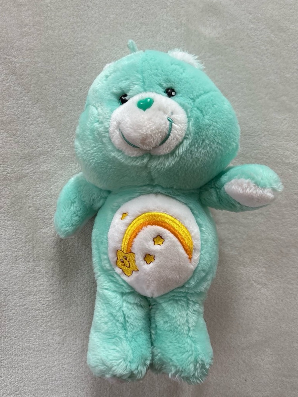 Vintage Care Bear Teal Shooting Star Wish Bear 13"